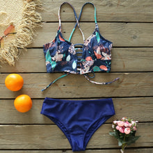 Load image into Gallery viewer, 2021 New Sexy Bikinis Women Swimsuit Lace Up Swimwear Plus Size Bathing Suit Beachwear Print Summer Biquini Female