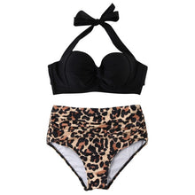 Load image into Gallery viewer, Bikini Swimsuit Women Push Up Bikini Set Sexy One Shoulder Beachwear Summer Leopard Bathing Suit High Waist Swimwear Women 2021